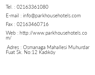 Parkhouse Hotel & Spa iletiim bilgileri